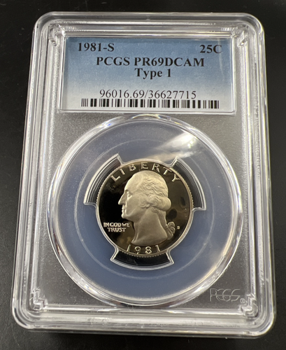 1981 S Type 1 25c Clad Copper Nickel Washington Quarter Coin PCGS PR69 DCAM #864 - Picture 1 of 6