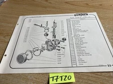 Gurtner Carburetor D12G 479 VAP D12G 543 VAP 57 Spare Parts List