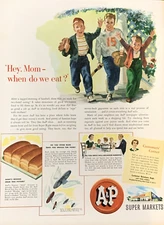 A&P Super Markets Family Graybar Building New York Vintage Print Ad 1950 #0811