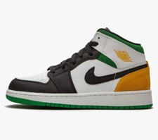 Nike Air Jordan 1 Mid SE Lucky Green Laser Orange GS Size 6Y BQ6931-101