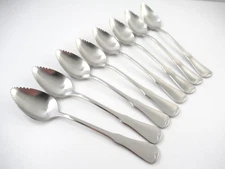 Oneida Community PATRICK HENRY 8 Fruit Spoons Satin Stainless Steel Flatware