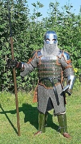 Mittelalterliches vernietetes Kettenposthemd Nachstellung LARP Rüstung... - Bild 3 von 3