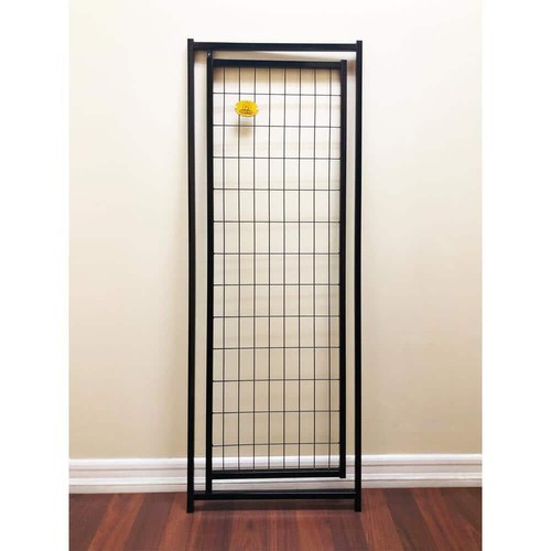Dog Kennel Gate Panel 22.5 X 57.75 Inch Latch Pet Entrance Exit Galvanized Steel - Picture 5 of 5