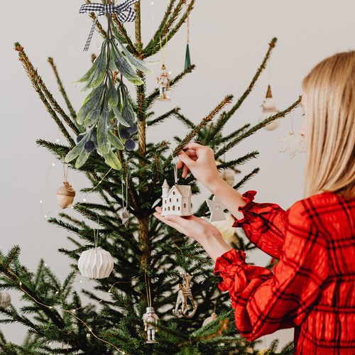 Ramo di vischio artificiale con bacche finto Natale da appendere vischio nuovo - Foto 7 di 12