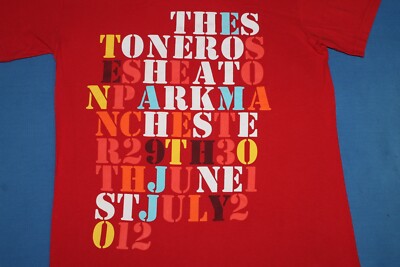 The Stone Roses Shirt Heaton Park 2012 Indie Rock Band Red Men's