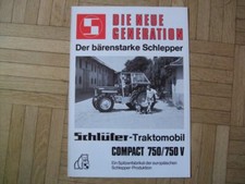 Schlüter Trecker Die Neue Generation Traktomobil Compact 750/750V  Prospekt