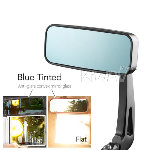 Bar end mirror Classic rectangular black custom part fits Indian Scout Bobber - Bild 5 von 8