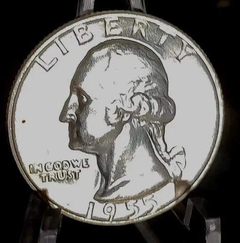 1955 D Washington Quarter ~ Gem Mint BU ~ 90% Silver ~ 1 Brilliant Coin