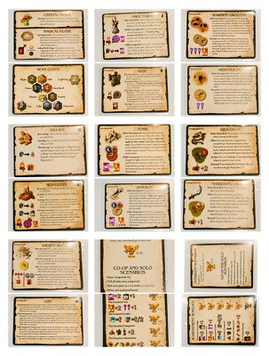 Sie wählen | Mage Knight Brettspiel | Sleeved Anleitung/Regeln Ersatzkarten