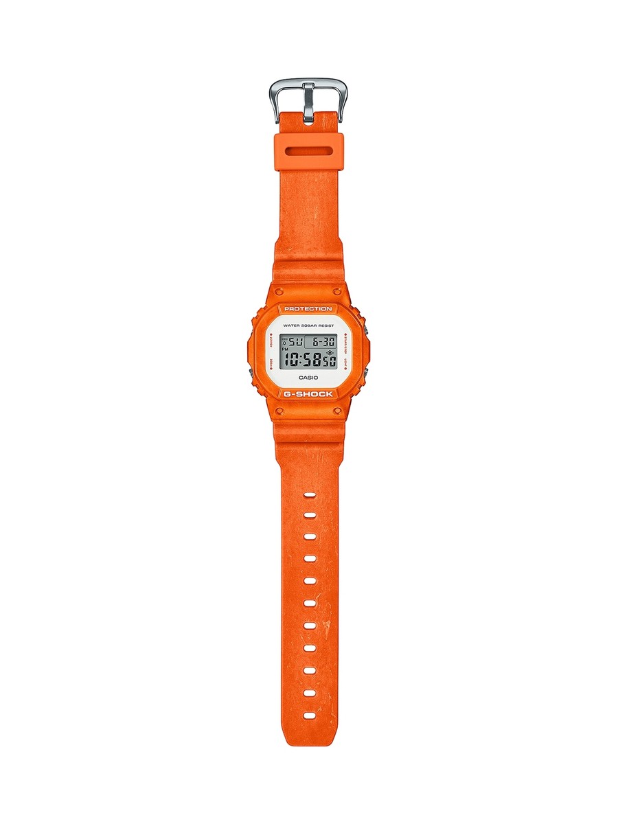 CASIO G-SHOCK DW-5600WS-4JF Ocean Wave Square Watch Orange White