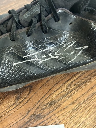 Jonny Gomes Signed Adidas Baseball Cleat Braves Red Sox MLB Autograph JSA COA - Picture 2 of 6