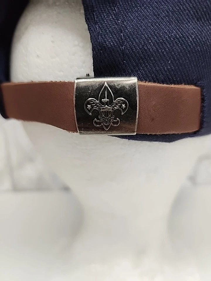 1998 Limited Edition BSA American Flag Logo Mens Strap Back Hat Boy Scouts - Image 4 of 4