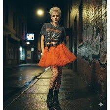 Grace Karin Tutu Petticoat Tulle Slip Skirt Elastic Waist RED Size Medium Tiered