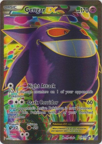 Lightly Played Gengar-EX - 114/119 - Full Art Pokemon Phantom Forces - Picture 1 of 1