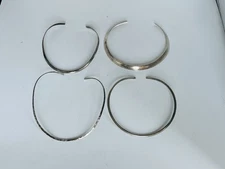 Vintage Lot 4 Sterling Silver Collar Necklaces  Torc Choker  100 Grams .