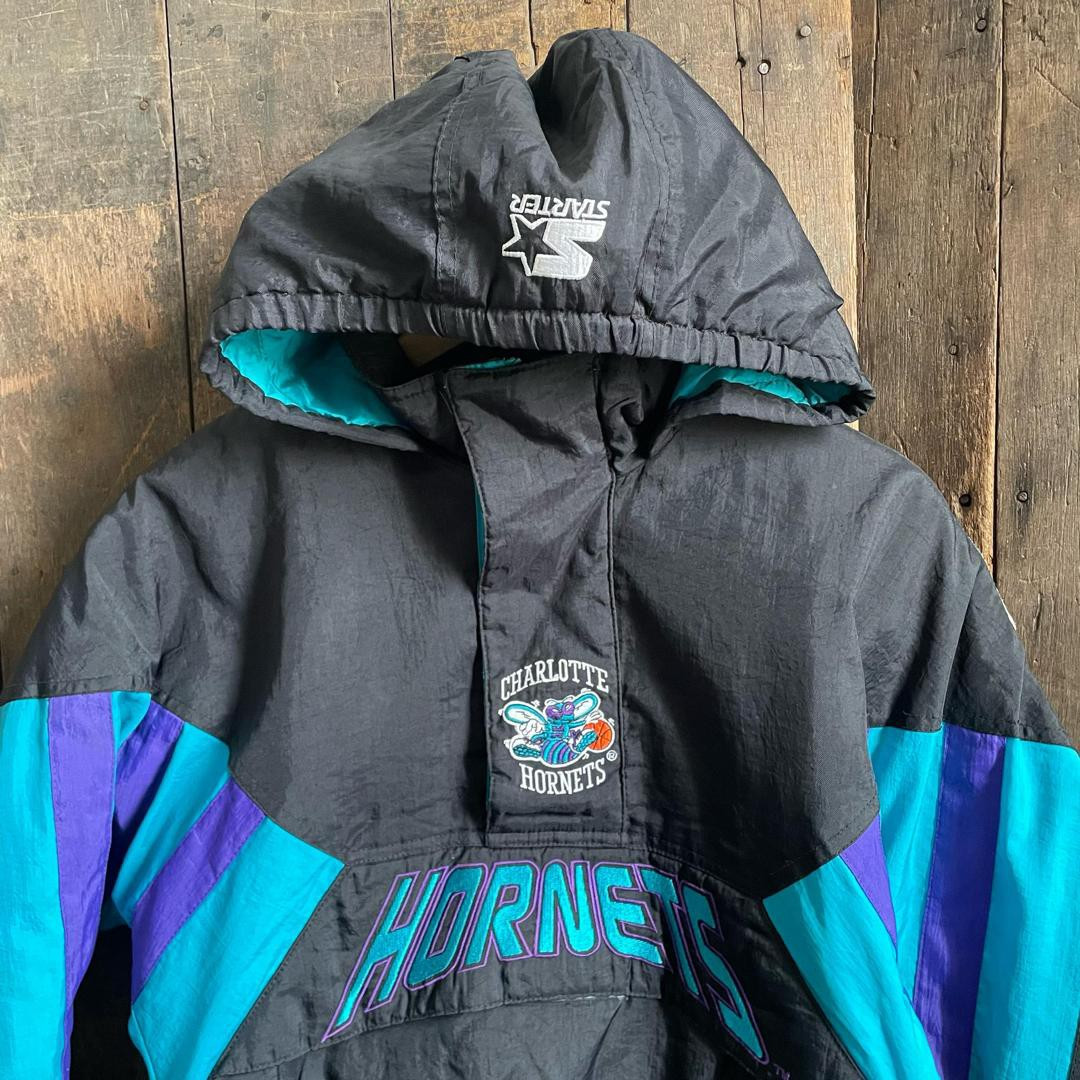 Vintage 90s charlotte Hornets starter jacket half zipper
