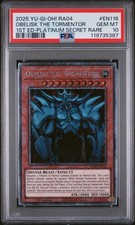 2025 YU-GI-OH! RA04-QUARTER CENTURY STAMPEDE #EN116 OBELISK THE TORMENTOR PSA 10