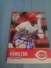 BILLY HAMILTON SIGNED SGA KAHNS MLB BASEBALL CARD CINCINNATI REDS OF AUTOGRAPH — photo 1