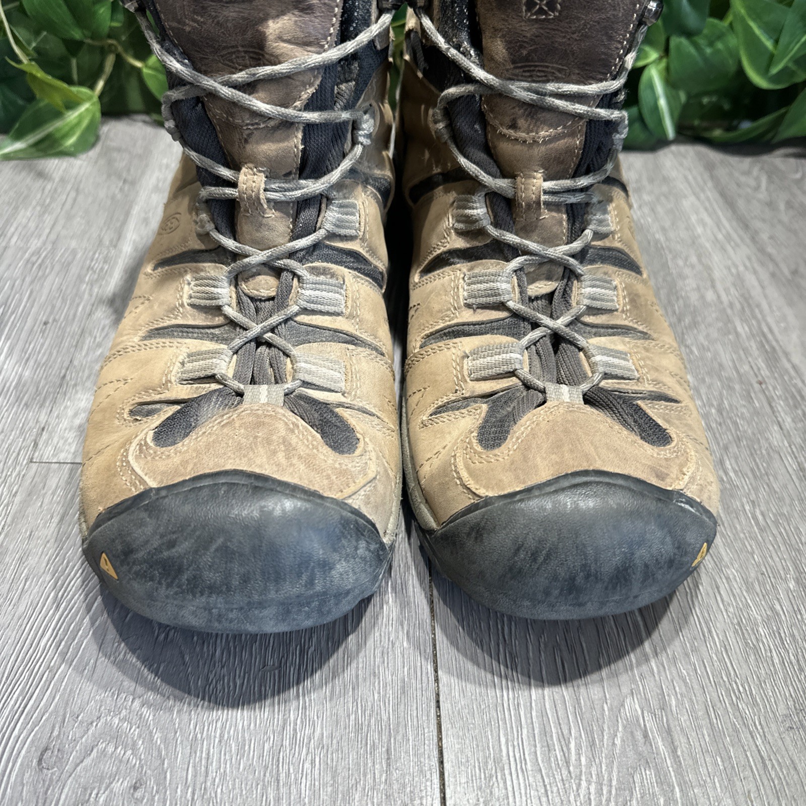 Stivali Keen Uomo Tg 11 Pelle Marrone Gesso Mid Dry Impermeabili 1002246