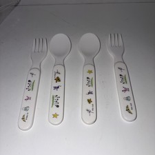 2 Pack Baby Cie Melamine Toddler s Fork, And Spoon Sets