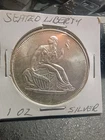 1 Ounce Silver Round Seated Liberty Design .999 Fine