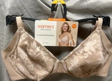 NWT Warner’s Blissful Benefits Underarm-Smoothing Underwire T-shirt Bra Size 34D
