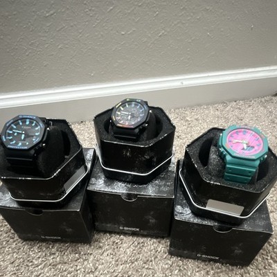 Casio G-SHOCK Lot of 3 Analog/Digital Octagon Resin Quartz 200m w/ Boxes