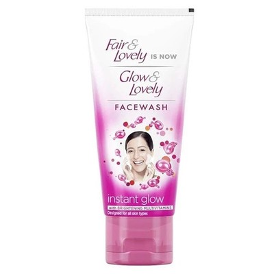 Packung mit 2 x Glow & lovely Fairness Face Wash, 50 g Instant Glow mit Aufhe...