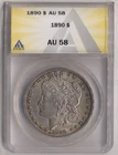 1890-P $1 Morgan Silver Dollar ANACS AU 58