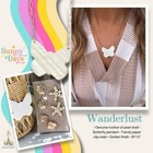 Park Lane Wanderlust Mother Of Pearl Butterfly Shell Pendant Necklace Retail $92