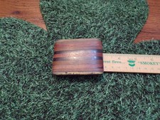 VTG Belt Buckle Wooden on Brass