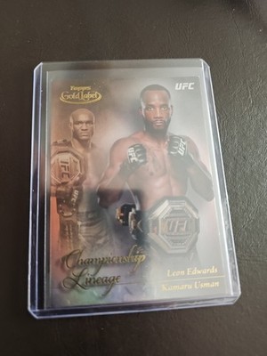 2024 Topps Gold Label UFC - Championship Lineage Kamaru Usman, Leon Edwards...