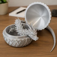 🐉Set of 2 - 3D Printed Dragon in Egg – Articulated Fantasy Model / Desk Display