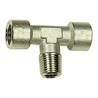 Riegler T-StüCk Innen/AußEn/Innen G/R 3/8 SW 17 Messing Vernickelt