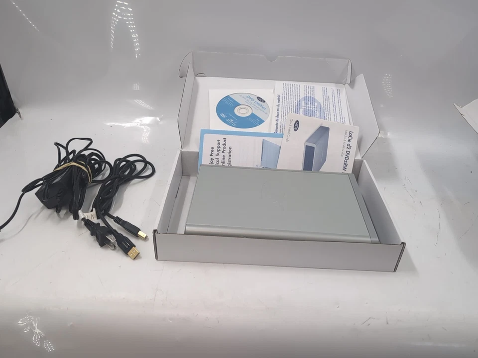 Lacie d2 22x DVD +/- RW DL Lightscribe USB2&FW *Untested/AS-IS* - EB-18824 - - Image 3 of 4