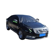 Half Car Cover, Thickened Oxford Waterproof Windshield Cover, All 1 PC Black