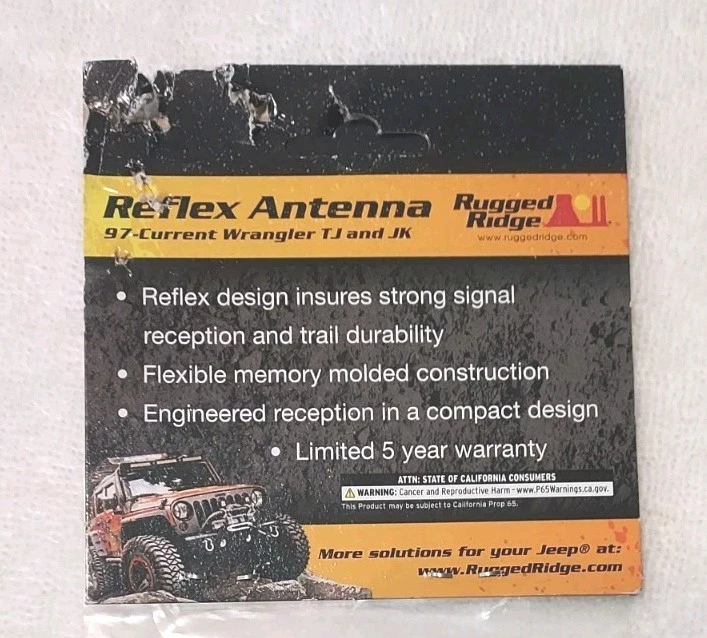 Rugged Ridge Reflex Antenna 15 Inch 97-17 Wrangler TJ/JK 17212.11 Foto 3 de 4