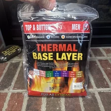 Polar Extreme 2 Piece Mens Large Top And Bottom Thermal Base Layer Set New