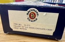 Bachmann OO Gauge No 34-075 3rd Brake, Chocolate And Cream, Great Western Coach