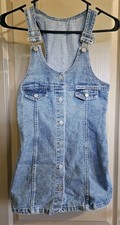 Vintage 80s Guess Denim Jean Button Up Dress Size 12 100% Cotton