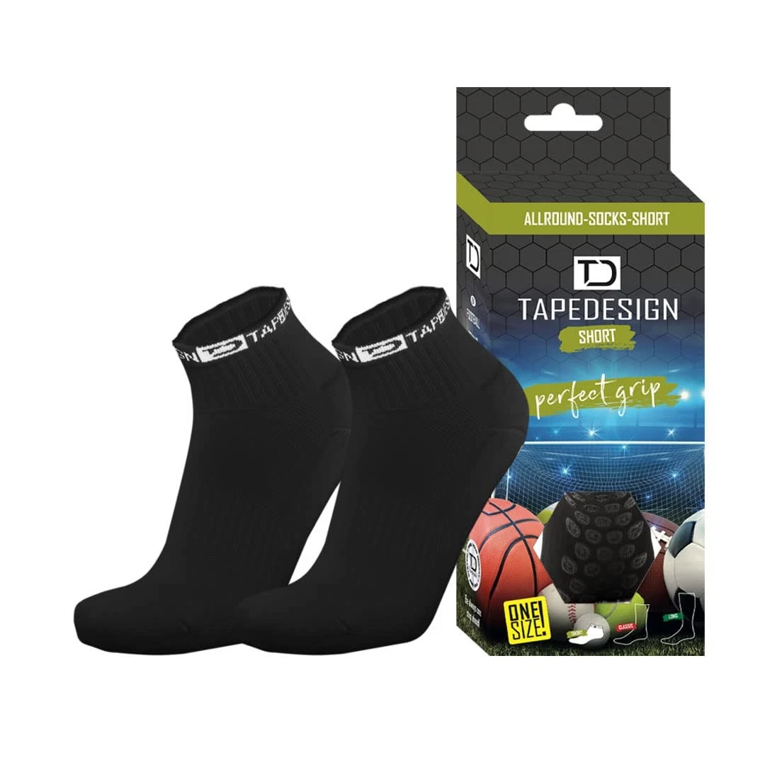 - "Allround Socks Short 1 Pair Non-Slip Soccer Socks in Black (Size 5-14) for...