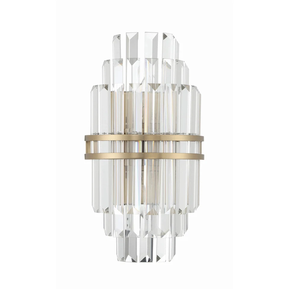 Soporte de pared de latón envejecido claro Hayes 2 - 7,5" W x 14,25" H x Foto 2 de 4