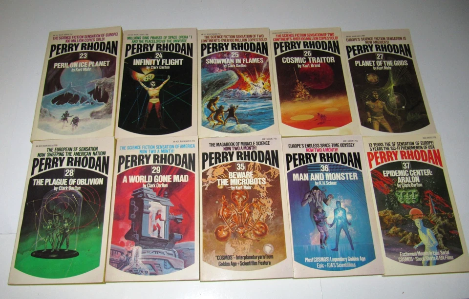 Lot of 47 Perry Rhodan paperback books #2-8, 20-43, 45-60 Foto 3 de 4
