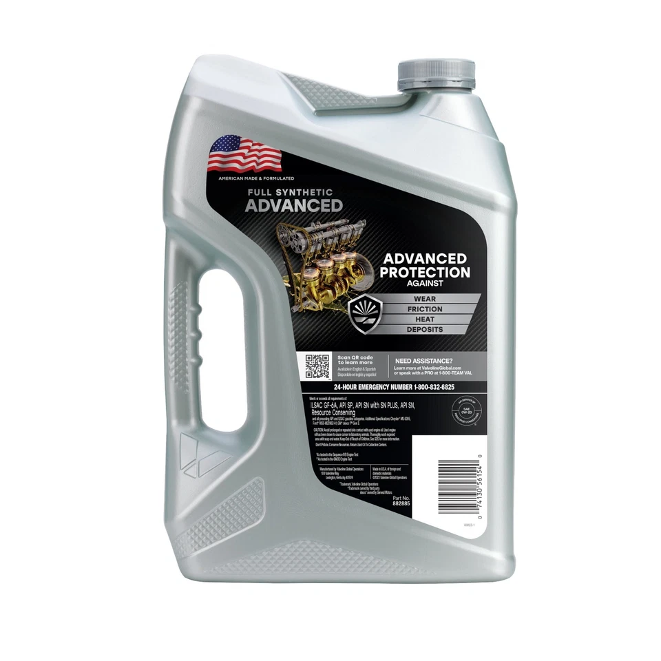 2 Pack, Valvoline Advanced Full Synthetic 0W-20 Motor Oil 5 QT - Image 3 of 4