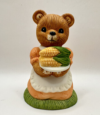 Homco Mama Bear Family Picnic Time Piece 1462 Corn Platter Fall