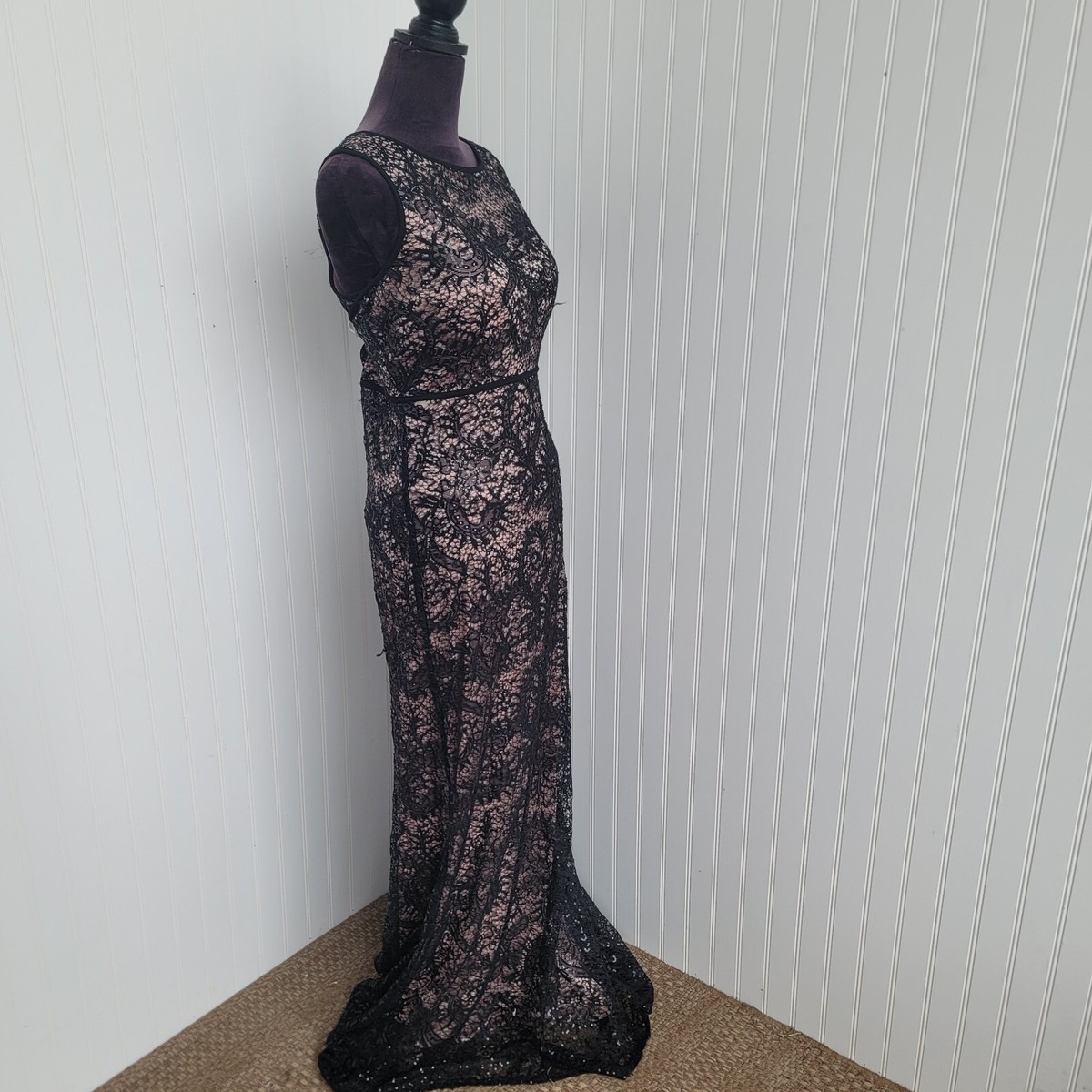 self portrait 3d floral lace midi dress self-portrait - Black Floral Lace Midi Dress