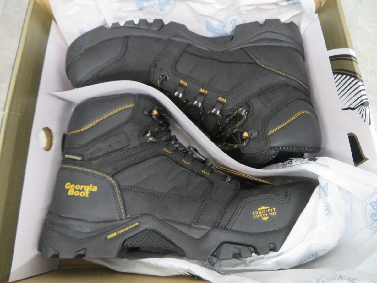 Georgia Boot Black Leather Boots for Men for Sale | Shop New 