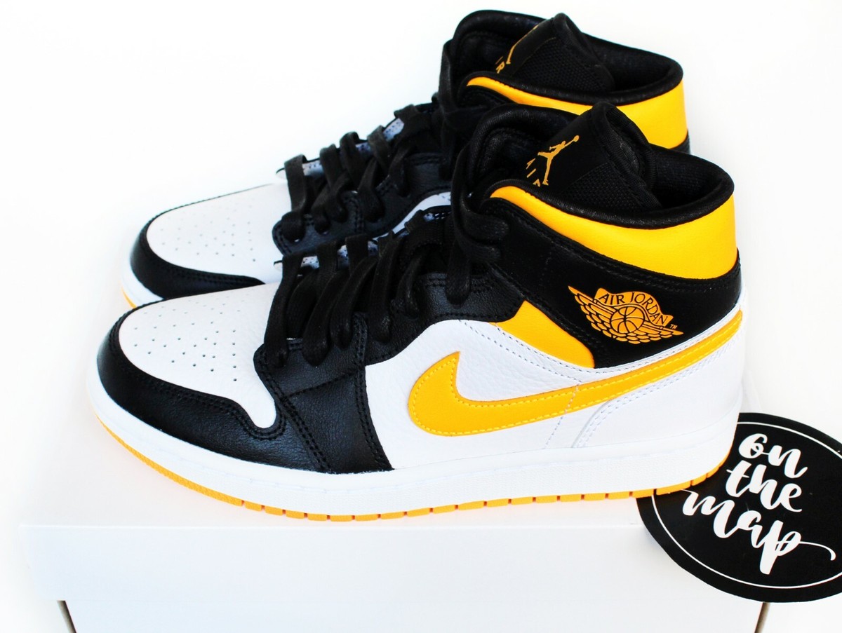 Nike Air Jordan 1 Retro Mid SE W Laser Orange Yellow UK 3 4 Nike Air Jordan 1 Retro Mid SE W Laser Orange Yellow UK 3 4