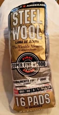 Rhodes American Steel Wool Super Fine #0000 16 Pads New in pack