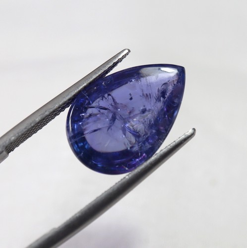 13.8 Carat Natural Blue Tanzanite Pear Shape Cabochon 18.1x12.4x7.6 MM - Picture 9 of 10